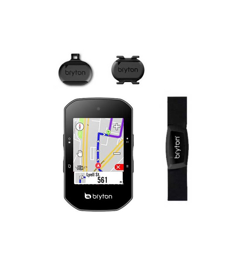 GPS RIDER S500T CON KIT DUAL SENSOR, HRM E SUPPORTO FRONTALE IN ALLUMINIO